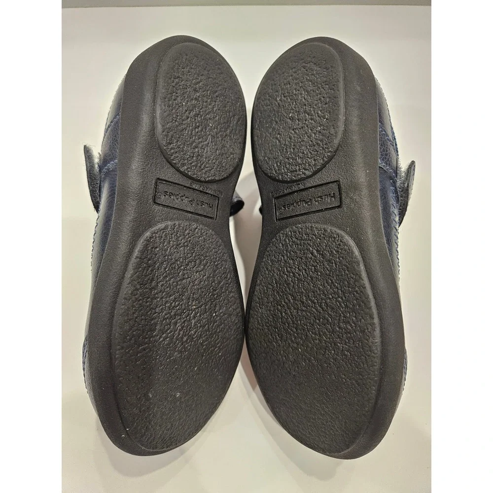 Hush Puppies Kids Navy Blue Leather Mary Jane Flats Memory Size 10W‎